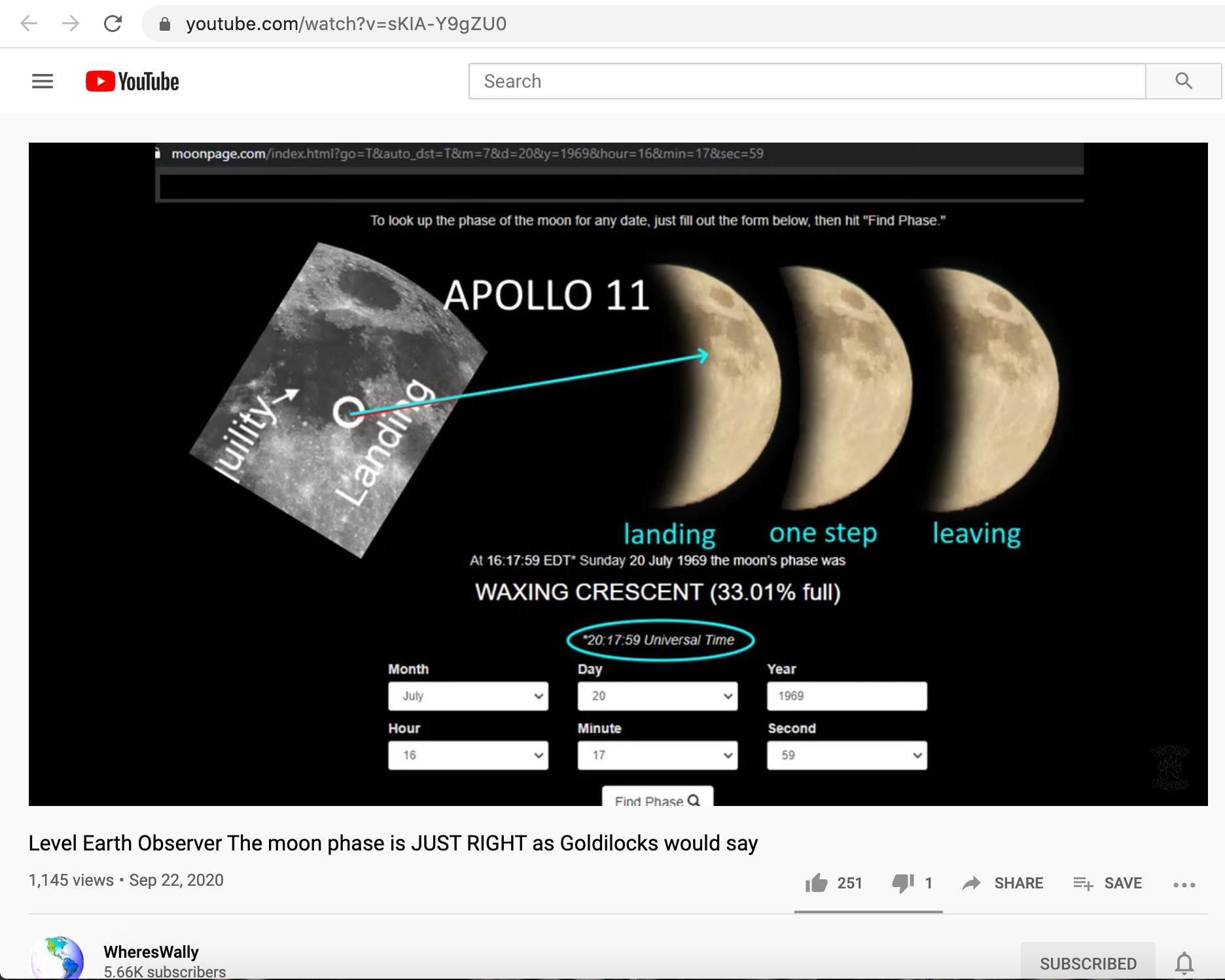 Apollo 11 moon phase at that time.jpg