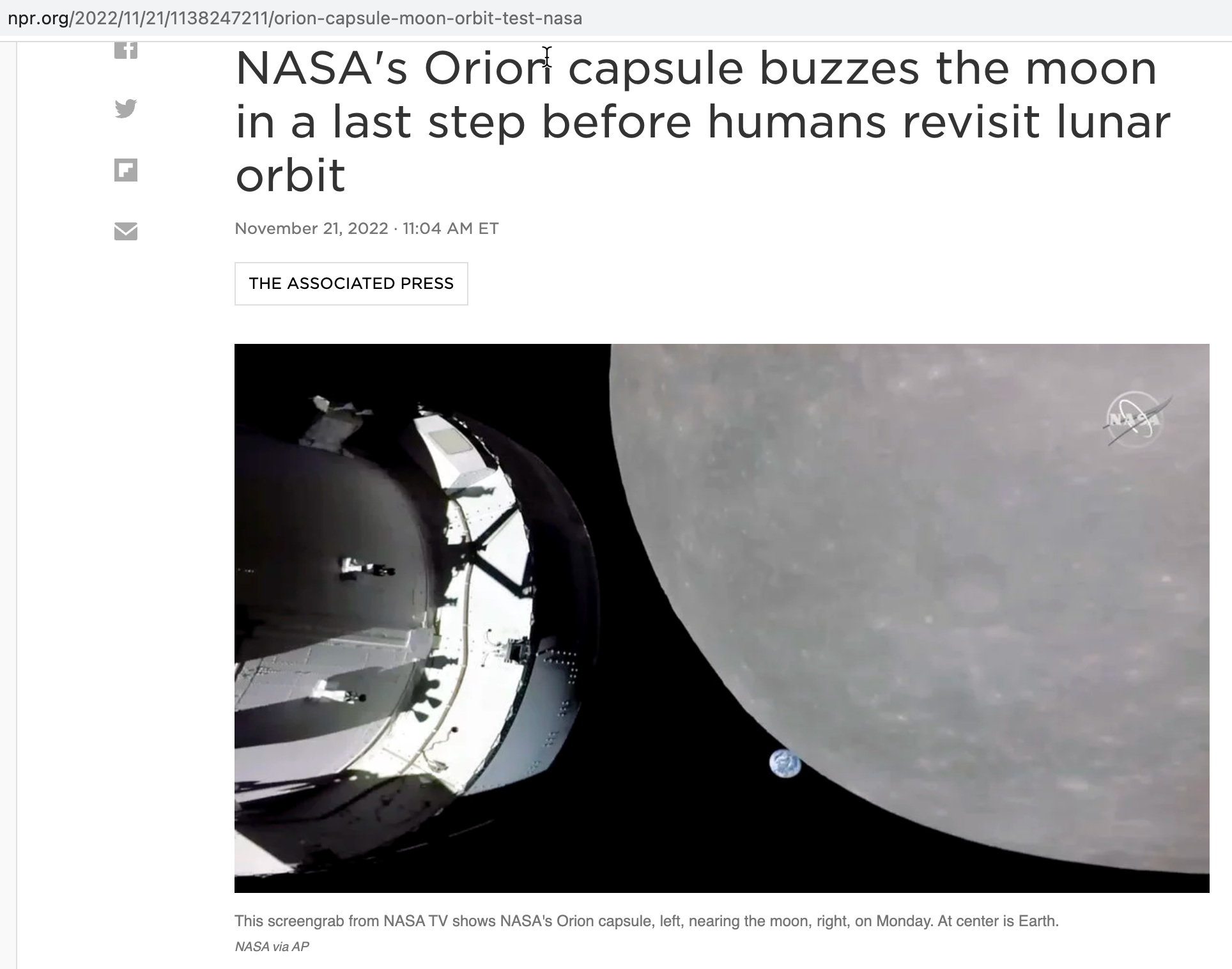 Artimus Orion orbiter reaches the mpp .jpg